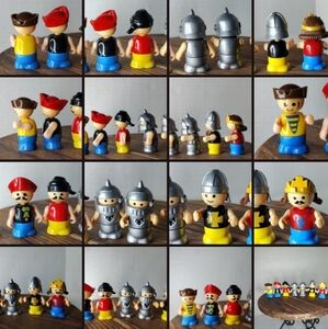 Vintage PlaySkool Lot Lil Playmate King Knights Figures Soldier Guards Pirate